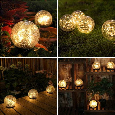 Yellow/White No Power Source Required / Manual Integrated LED Glass Pathway Light