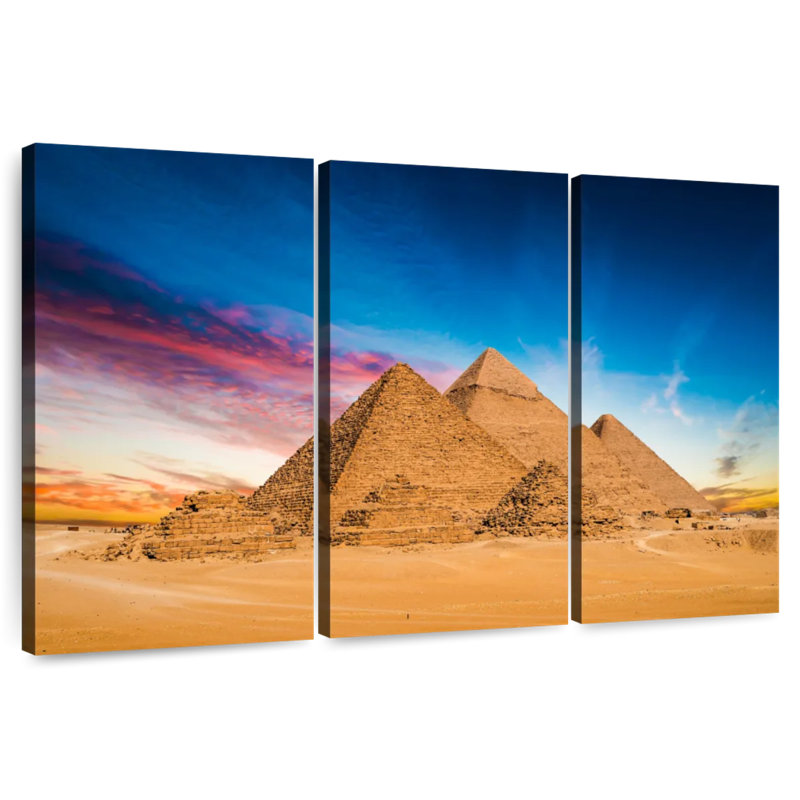 Pyramides d'Adella à Gizeh, H 32 po x l 50 po