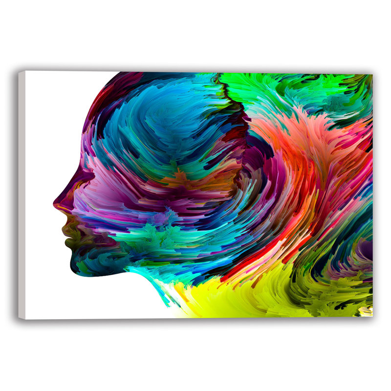 Impression sur toile tendue, "Colorful Colorful Creativité", H 24 po x l 35 po x P 1,5 po