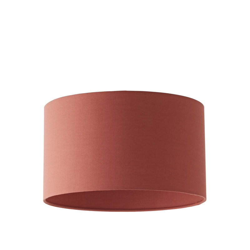 Cotton Blend Drum Pendant Shade ( Slip-On ) in Orange, 20cm H x 35cm W x 35cm D