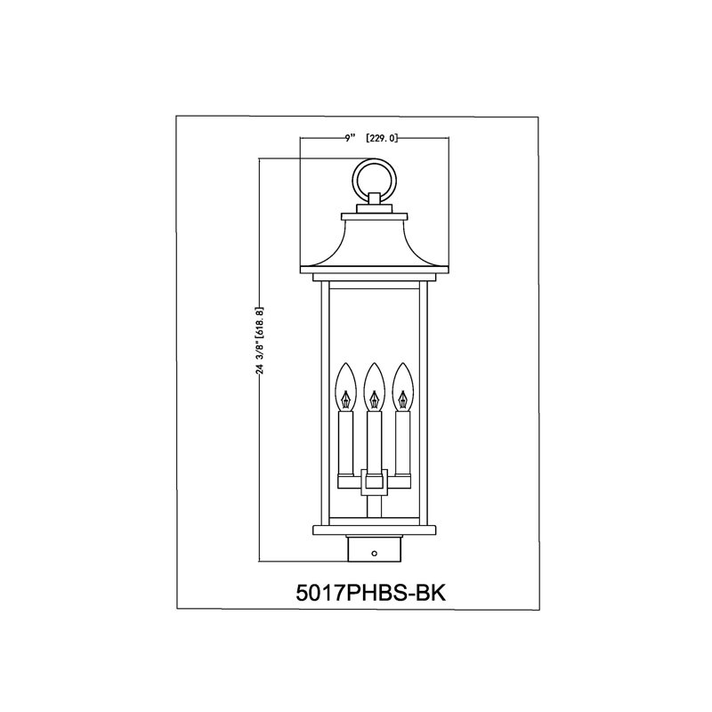 Luminaire d'extérieur 4 lumières Bilger