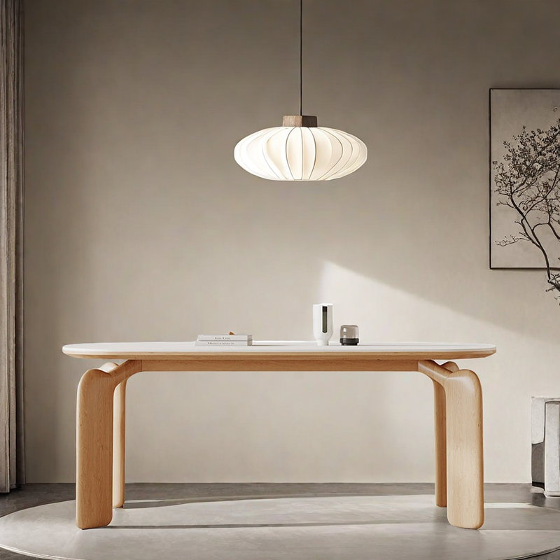 Table de salle à manger Quinterrius, H 29,5 po x L 55,1 po x l 31,4 po, Brun orangé