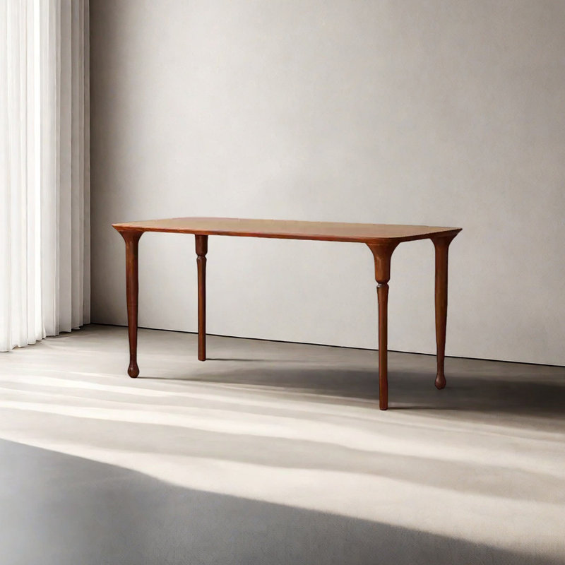 Table de salle à manger en cerisier, H 29,53 po x L 62,99 po x l 33,46 po