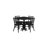 Lomonaco 36'' Square Laminate Table Set with X-Base and 4 Ladder Back Metal Chairs-1355015994
