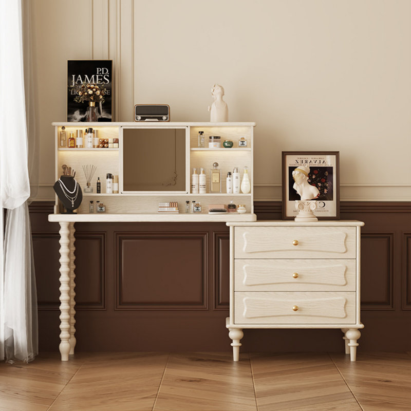 Commode de luxe rétro française, Crème / blanc