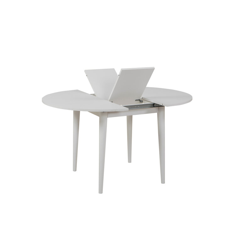 Ensemble de table et chaises de salle à manger extensible D urgu (3 pièces), Blanc / Bleu
