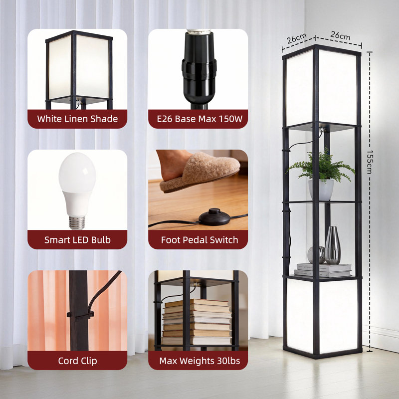 Lampe sur pied à 2 lumières Homechoose