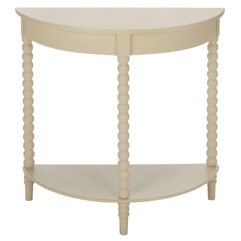 Console Orvis Demilune, Blanc patiné