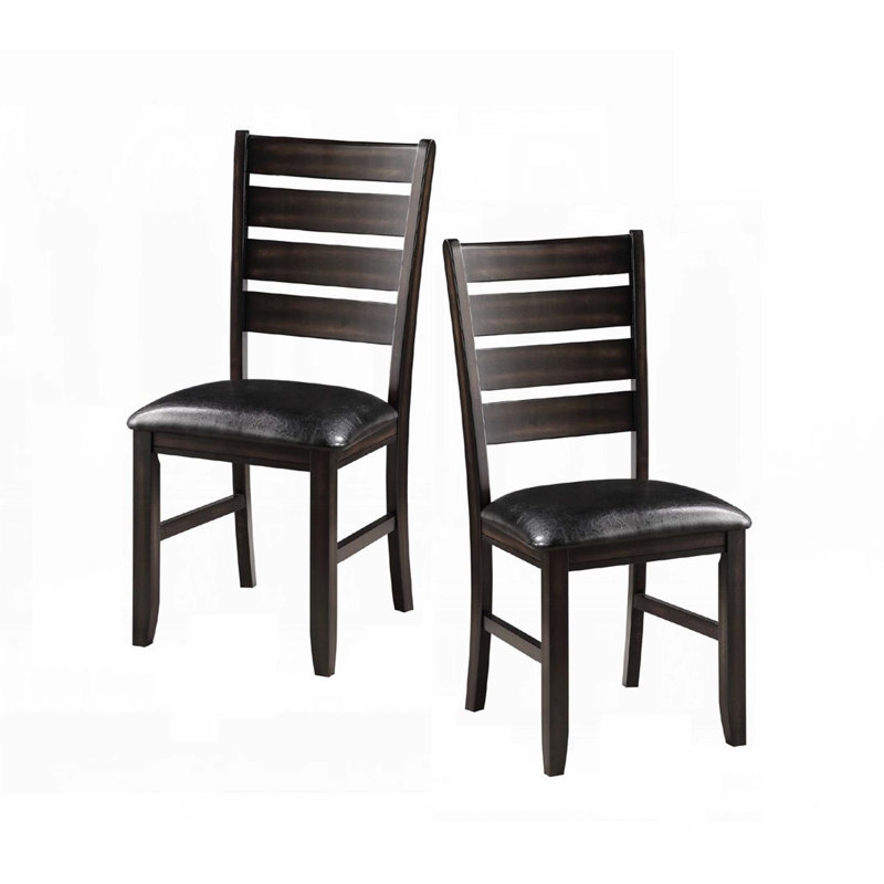 Ensemble de 2 chaises d'appoint en similicuir