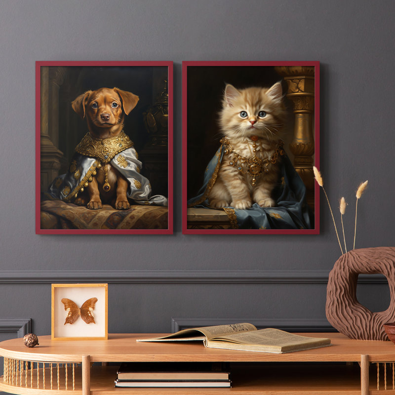 ANIMALS Series CXC - reproduction encadrée de qualité supérieure - prête à être accrochée - aucun clou requis - aucun clou requis
