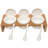 3-Piece Bamboo Tray Condiment Server Set