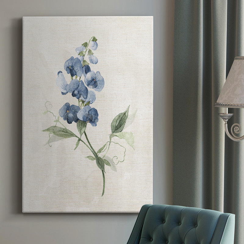 Toile tendue avec châssis Farmhouse Periwinkle II - prêt à accrocher, H 18 po x l 12 po x P 1,5 po