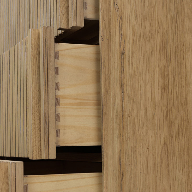 Leo 8 - Drawer Dresser, Rustic Light Natural Oak