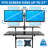 Mount-It! Mobile Standing Desk with Dual Monitor Mount, 40 Inch Wide Height Adjustable Workstation-48660640