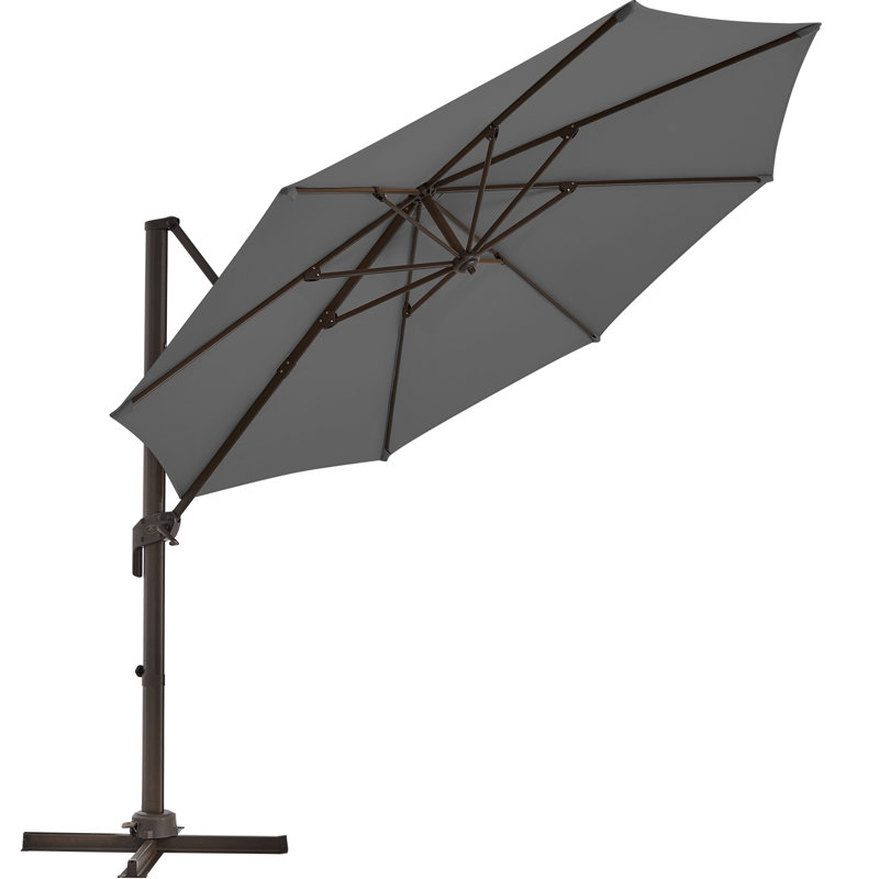 Parasol en porte-à-faux 120 "Loyce, Gris