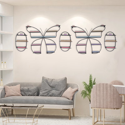 5PCS Wall Mounted Nail Polish Organizer Rack Set