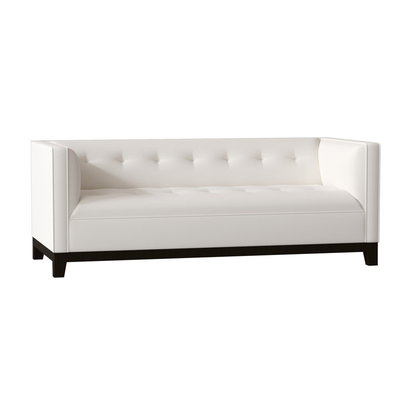 Canapé Aldo, Blanc Klein, Brun foncé, 60 pouces