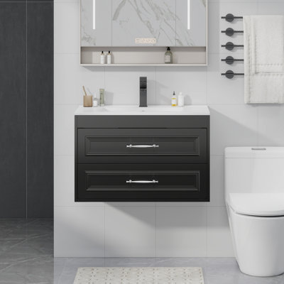 Single Bathroom Vanity Set With Ceramic Sink Top