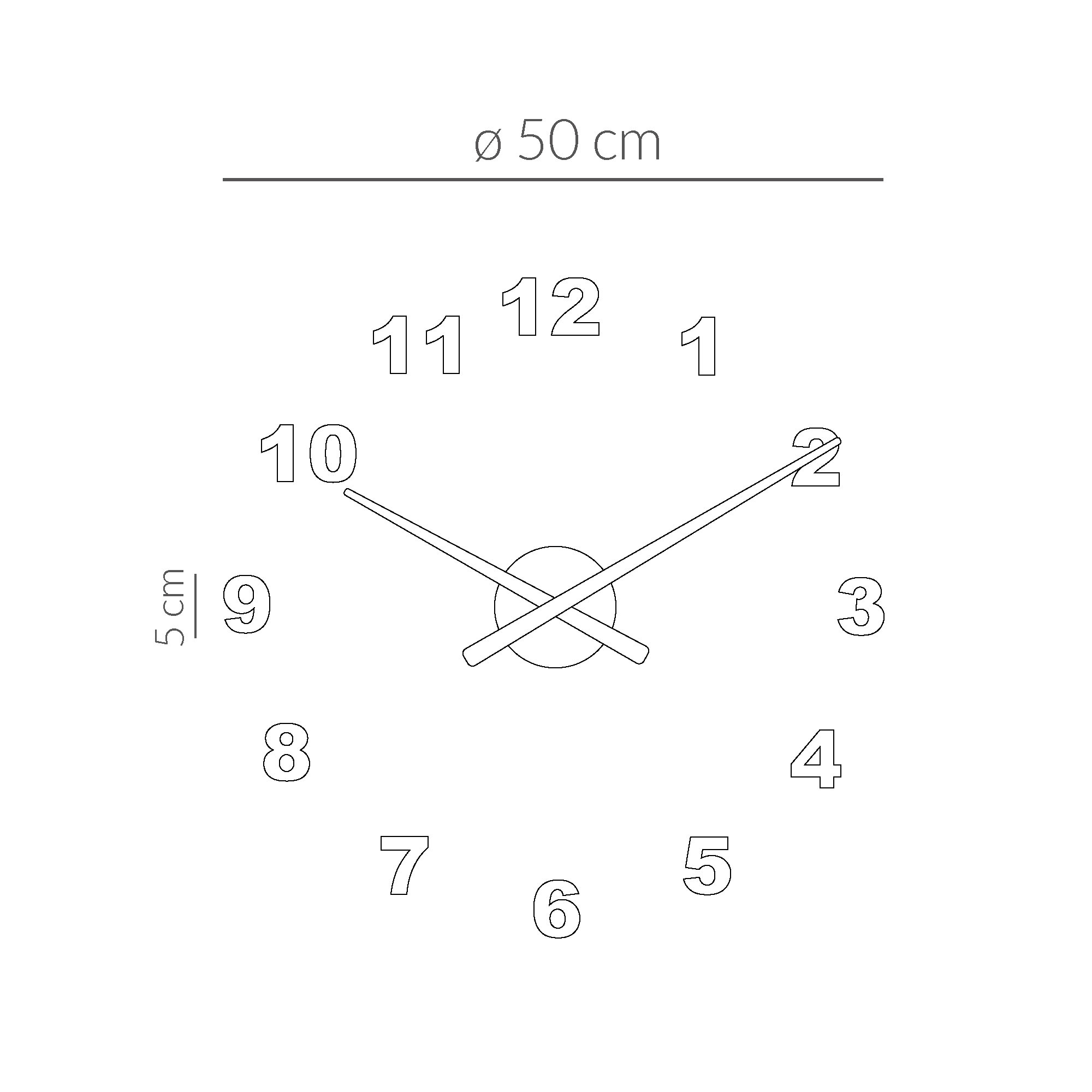 OJ Wall Clock, Small, Blanco