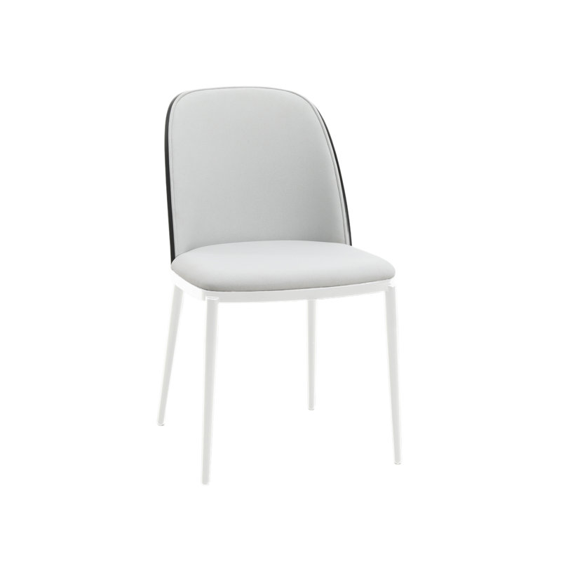 Kelce Full Back Side Chair, Noir / bleu platine, Simple