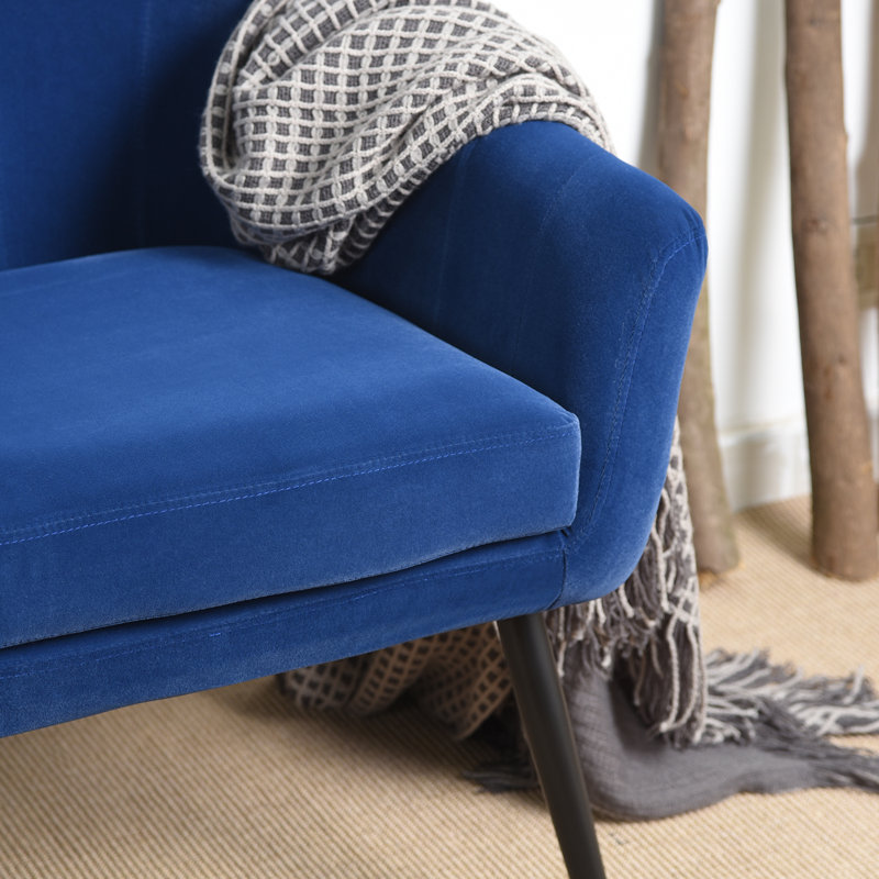 Jimmy Velvet Armchair, Blue