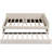 Queen Size Upholstered Platform Bed With USB And Twin Size Trundle, Beige-557210350