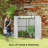 6.6' x 2.5' x 5.6' Lean-to Small Greenhouse for Outdoors, Portable Greenhouse with UV-resistant PE Cover, Walk-in Green House with Roll-up Door and Mesh Windows-107770348