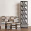 Bibliothèque rotative grise moderne en bois massif-1055838757