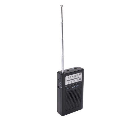 Portable AM FM Radio Analog Tuner Battery Operated Pocket with Antenna Built in Speaker for Senior Walking Jogging