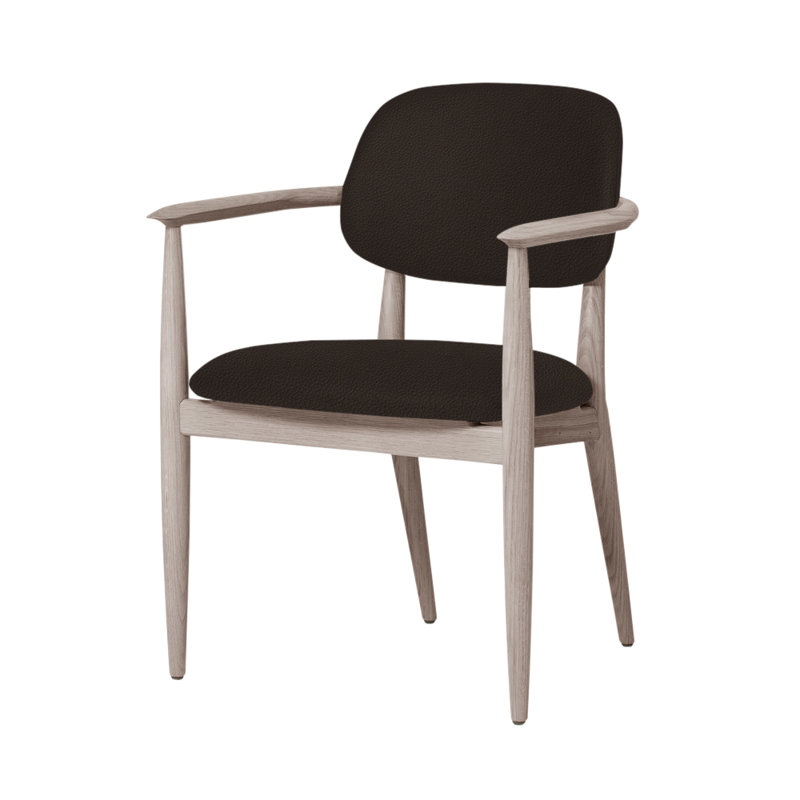 Chaise Slow de Space Copenhagen, Chêne naturel, Brun foncé oméga