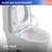 Rainlex 1.6 GPF Elongated 15.75 Comfort Height Chair Height Floor Mounted Close Coupled Toilets with Seat Included