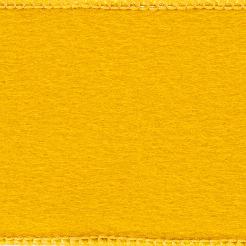 Ruban de feutre en fourrure moutarde 2,5 po x 10 verges The Holiday Aisle®