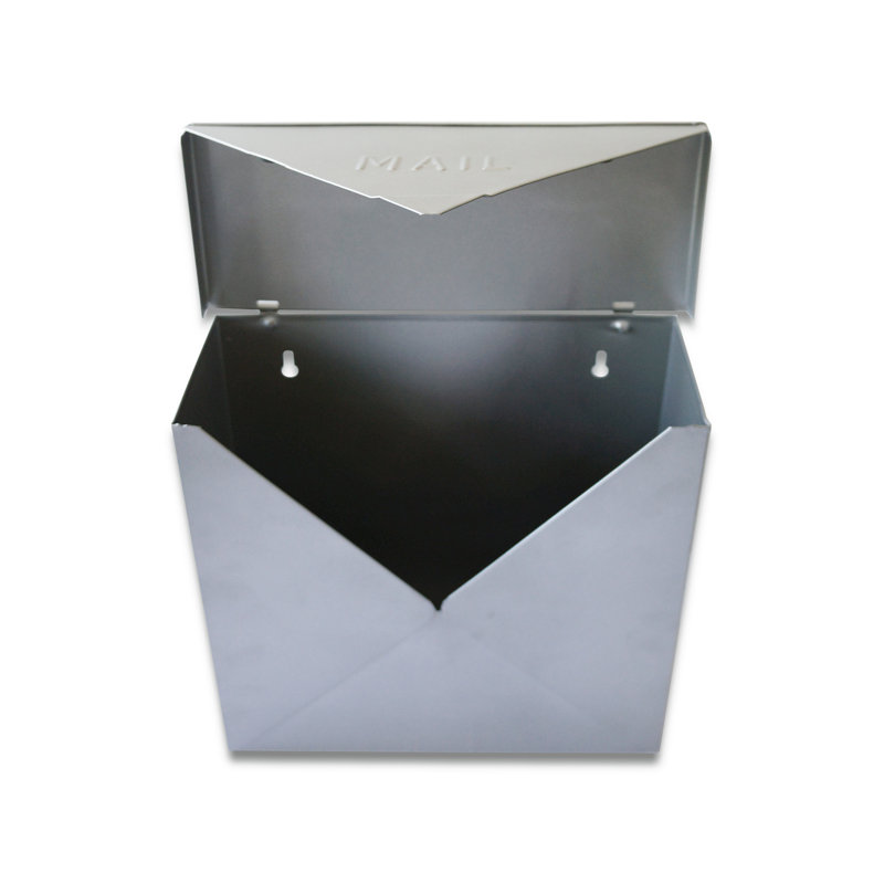 Boîte aux lettres murale Chicago, Argent argent, H 10 po x l 10 po x P 4 po