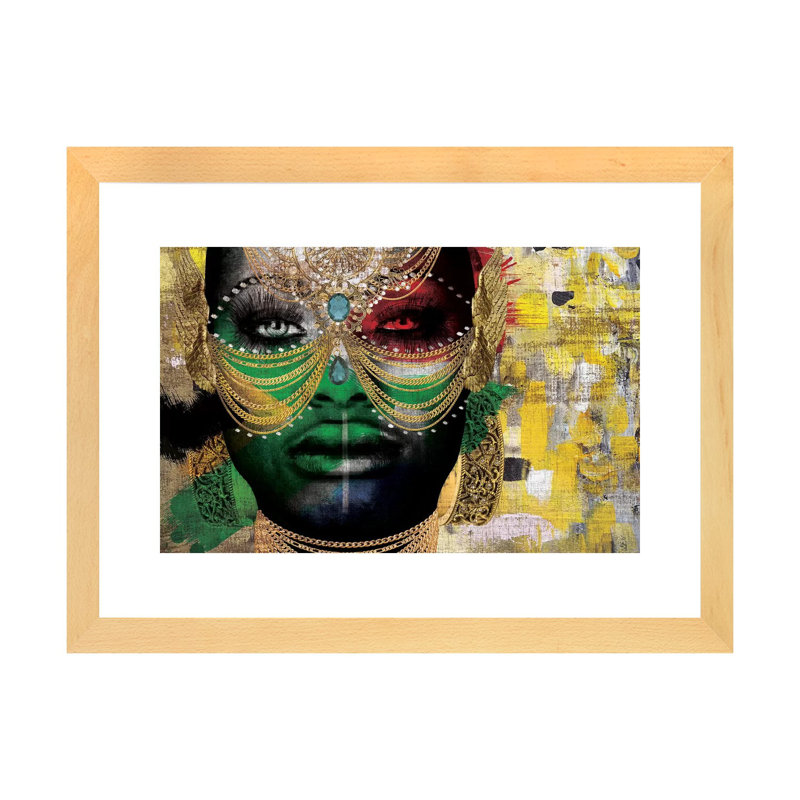 «Girl» par Nikki Chu - reproduction, H 16 po x l 24 po x P 1 po, Encadré naturel