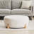 Naya Modern Boucle Upholstered Round Ottoman With Solid Rubberwood Legs-118320249-118320252