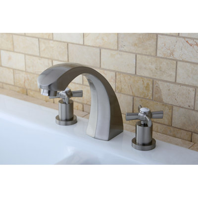Robinet de baignoire romaine à 3 poignées et 3 poignées Kingston Brass