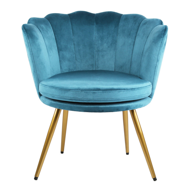 Octavius Velvet Barrel Chair, Teal