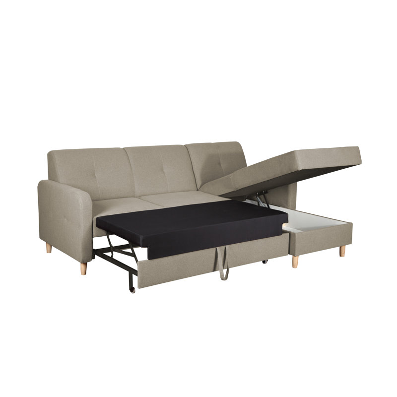 4 Seater Sofa Bed, Right Hand Facing, Beige