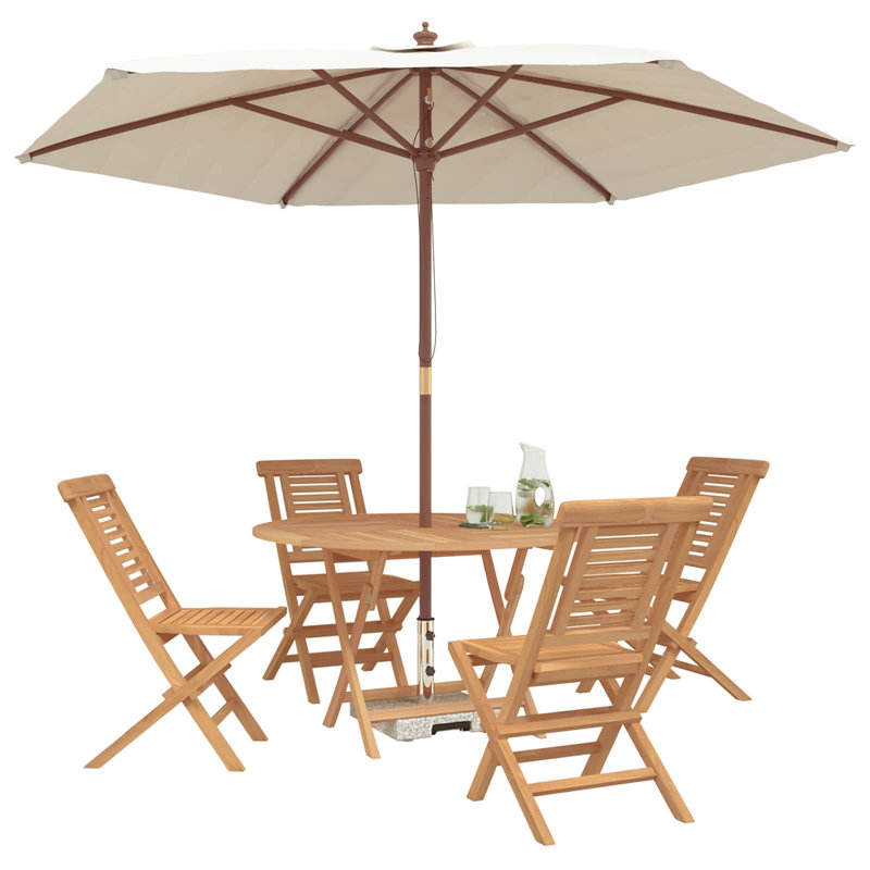 Solid Wood Patio Dining Set Table,
