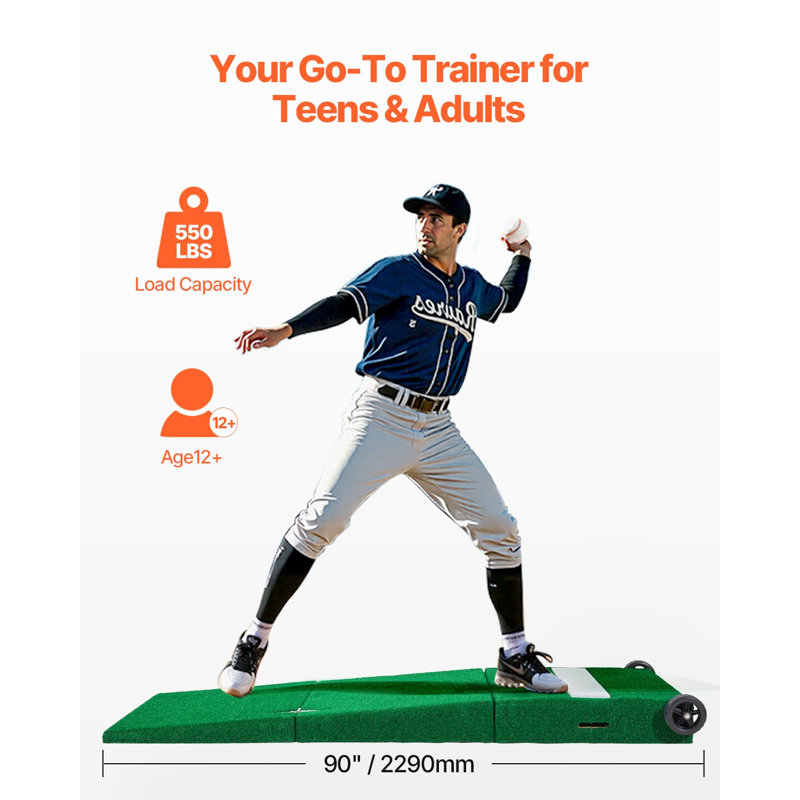 Pitching Mound, baseball Pitcher's Mound portable, équipement de pratique et d'entraînement en plein air pour l'extérieur 90 po