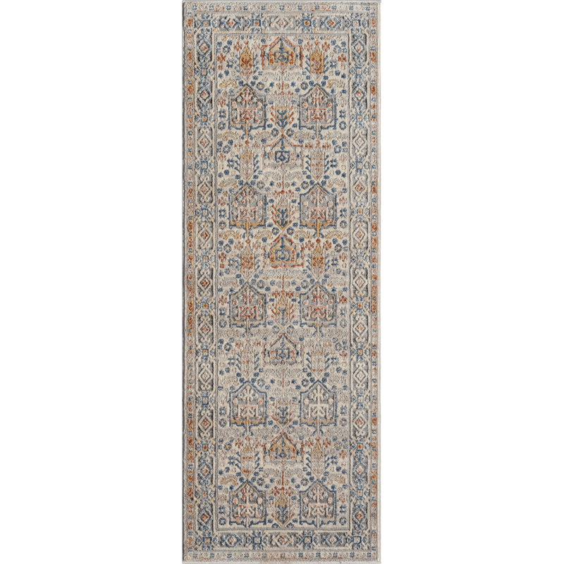 Tribal Geometric Area Rug, Runner 2'7" x 7'2"