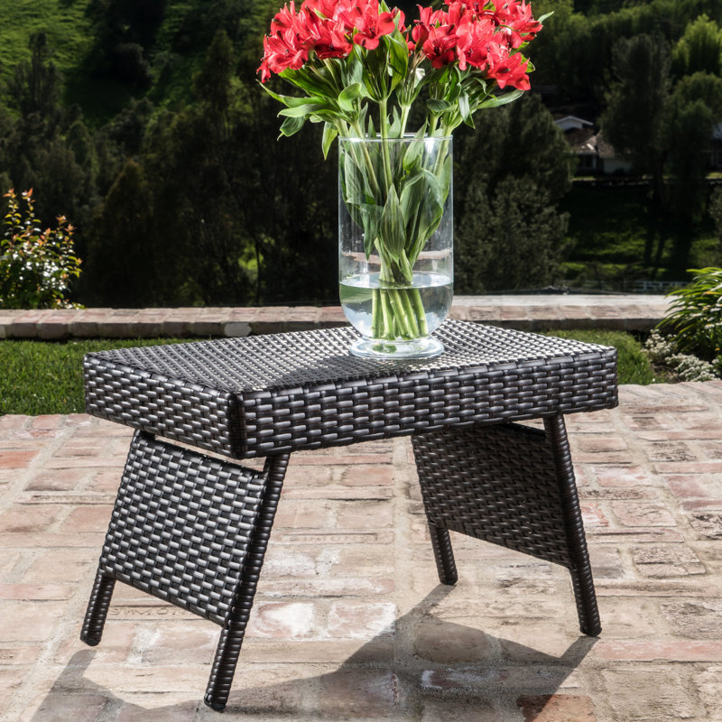 Table d'appoint pour l'extérieur, structure en aluminium, profondeur de 24 po x largeur de 16 po, hauteur de 15,5 po, structure de table de spéléologie, aquathlon de 24,16 po 15,74 po x 15,54 po