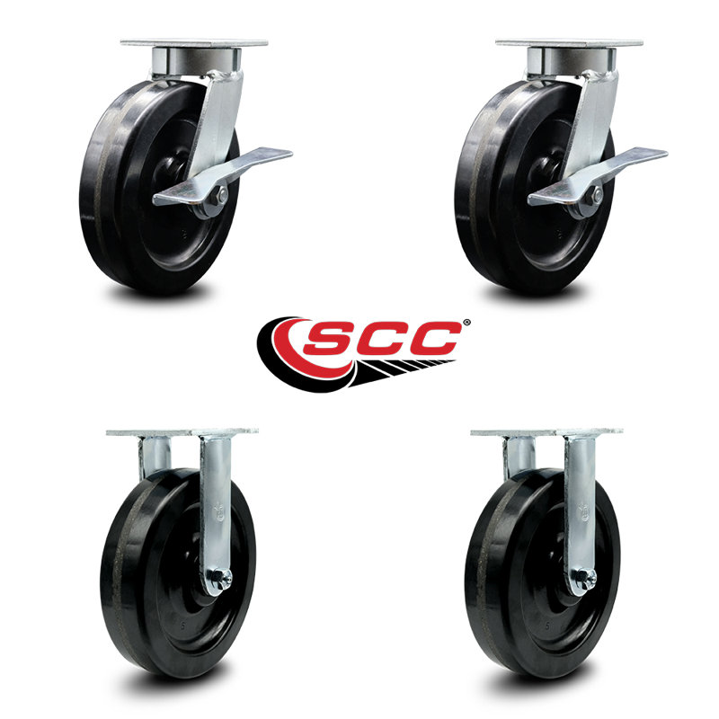 4 Piece Kingpinless Phenolic Caster Set