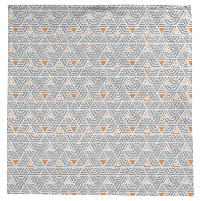 Nappe triangles dessinés à la main classiques, Gris / Orange