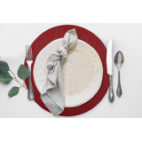 Mattola Placemat, Round, Mint, 15" Dia, Set Of 6