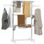 HOMCOM Clothes Airer Foldable with Wheels White-124279204