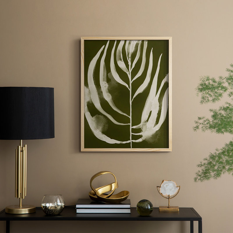 «Organic Bloom IV», reproduction encadrée - bois massif, Naturel, H 11 po x l 9 po