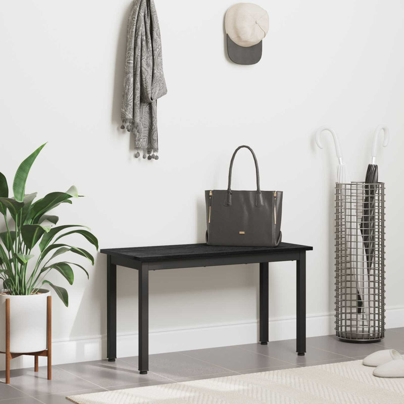 Bench, Black Oak, 45cm H x 80cm W x 35cm D