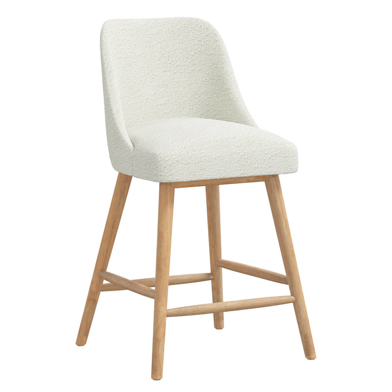 Tabouret Gallie, Tabouret de comptoir (siège d'une hauteur de 27 p, Boucle neige classique, Naturel