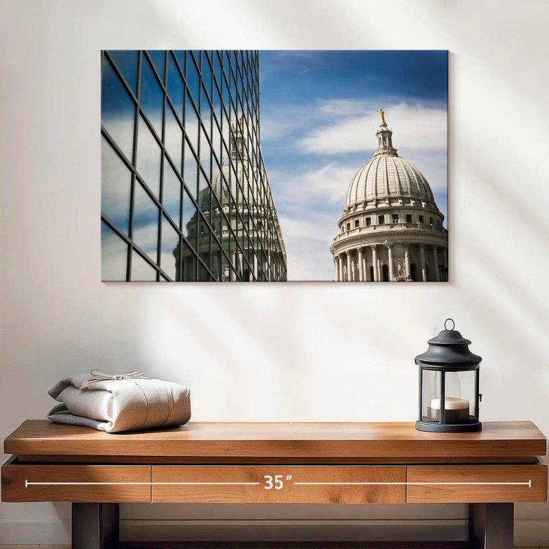 Lilie Wisconsin Capitol Dome Reflection, H 16 po x l 24 po